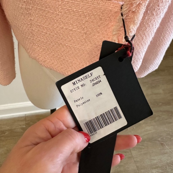 Pink Mina Self tweed jacket, S, Never Worn - Picture 2 of 3